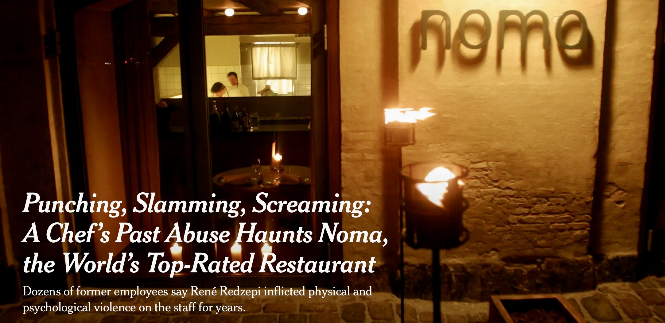 Reportaje de 'The New York Times' el pasado 7 de marzo sobre las denuncias de abusos en el restaurante Noma de René Redzepi.