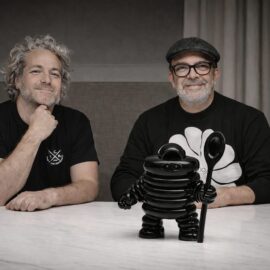 El artista Juan Díaz-Faes y el chef Jesús Sánchez.