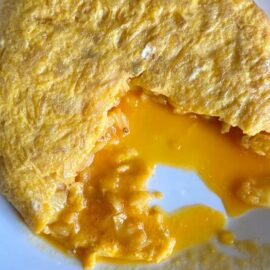Tortilla de patatas fluida de Taberna Pedraza (Madrid).